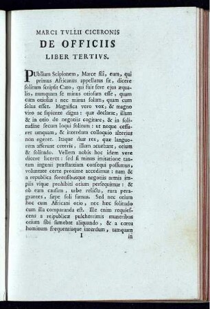 Marci Tullii Ciceronis De Officiis Liber Tertius