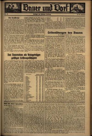 Vierte Ausgabe vom Samstag, den 25. Januar 1936.