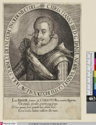 Christianus III. D. G. [Christian IV. König von Dänemark]