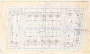 Wohnhausbauten der Reichsbank Berlin, Berlin-Schmargendorf. Cunostraße, Forckenbeckstraße, Kissinger Platz, Block R Häuser 1 -22: Grundrisse Erdgeschoss 1:200, (von Inv.nr. 39055)