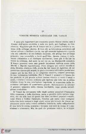 IV. Visione storica generale del Vasari