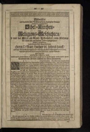 Summarische Kirchen-Historie des Alten Testaments.