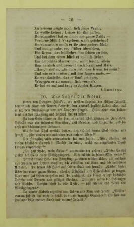 10. Die Lehre der Natur