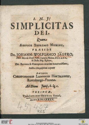 Simplicitas Dei