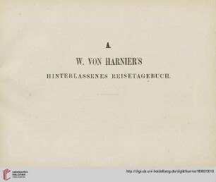 A. Hinterlassenes Reisetagebuch