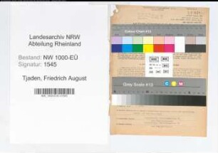 Entnazifizierung Friedrich August Tjaden, geb. 09.10.1899 (Direktor)