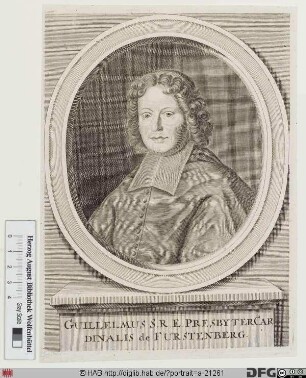 Bildnis Wilhelm Egon (Graf, 1664 Fürst zu Fürstenberg-Heiligenberg), 1683-1704 Fürstbischof von Strassburg