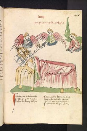 Drei Engel empfangen die Seele Kaiser Heinrichs II.