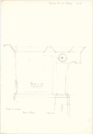 Voit, C.; Italien; Casa di Livia (dt. Haus der Livia) - Aufsatz über der Tür (Schnitt)