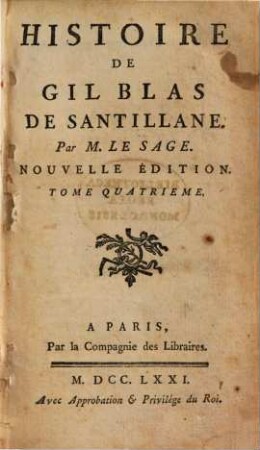 Histoire de Gil-Blas de Santillane, 4