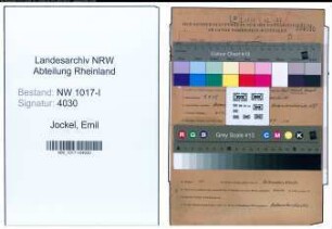 Entnazifizierung Emil Jockel , geb. 09.04.1907 ()