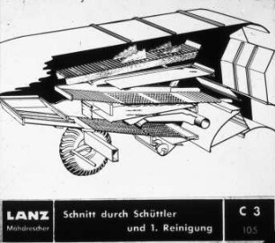 Schnitt durch Schüttler und 1. Reinigung