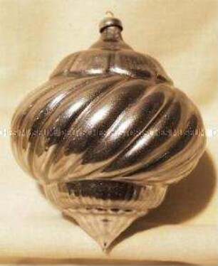Glasbehang für Weihnachtsbaum: silberne Quaste