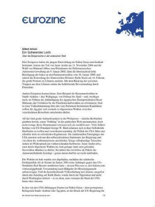 Ein schwarzes Loch : über die Bürgerrechte in der arabischen Welt