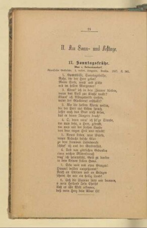 II. Am Sonn- und Festtage