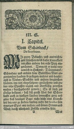I. Capitel. Vom Scharbock
