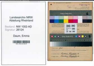 Entnazifizierung Emma Daum, geb. 30.04.1900 (Angest.)