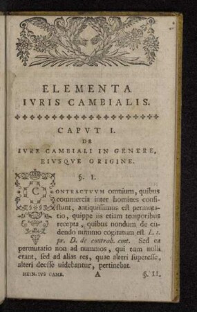 Elementa Ivris Cambialis.