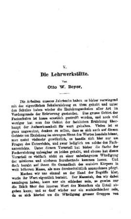Die Lehrwerkstätte