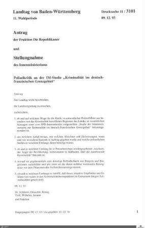 Drucksachen 3101-3300: Anträge, Anfragen, Gesetzentwürfe