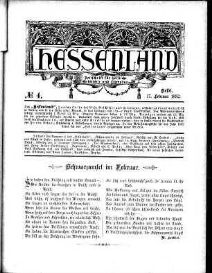 No. 4, 17. Februar 1892