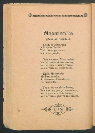 Macarenita : (Canción española)