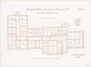 Chemisches Laboratorium der Albertus-Universität Königsberg: Grundriss KG 1:100