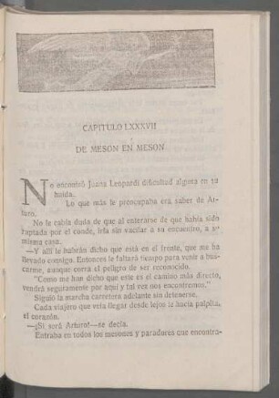 Capítulo LXXXVII - De mesón en mesón