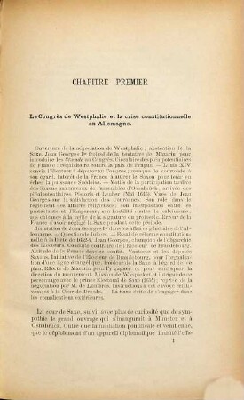 La diplomatie française et la cour de Saxe : (1648 - 1680)
