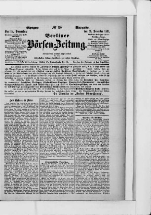 Berliner Börsen-Zeitung, Morgen-Ausgabe