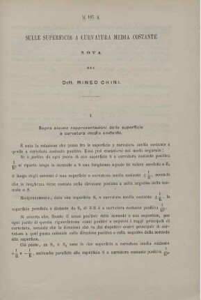 Sulle superficie a curvatura media costante.