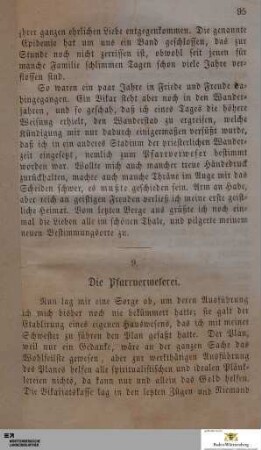 9. Die Pfarrverweserei