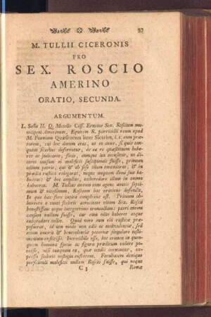 Oratio pro Sex. Roscio Amerino
