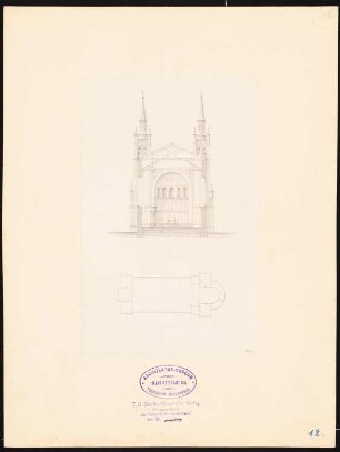 Kirche: Grundriss, Schnitt