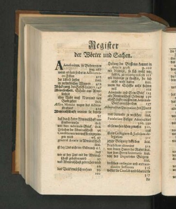 Register der Wörter und Sachen.