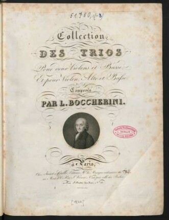 Collection Des Trios Pour deux Violons et Basse Et pour Violon, Alto et Basse