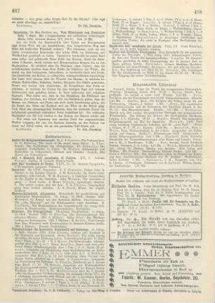 487 [Rezension] Oppenheim, Max von, Vom Mittelmeer zum Persischen Golf