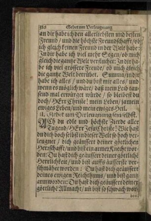 II. Gebet um Verleugnung sein selbst.