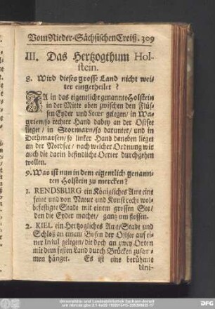 III. Das Hertzogthum Holstein.