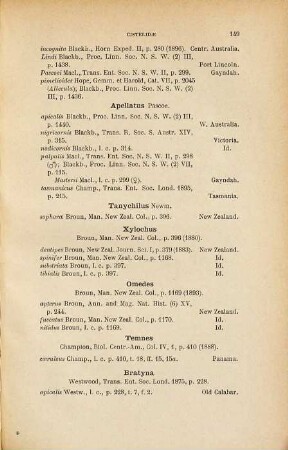 A list of Aegialitidae and Cisteidae, supplementary to the "Munich" Catalogue