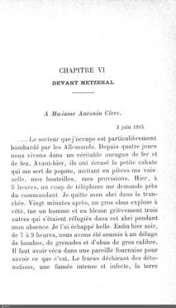 Chapitre VI: Devant Metzeral