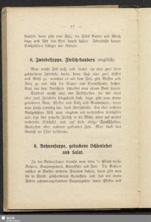 8. Zwiebelsuppe, Fleisch-Sanders (englisch)