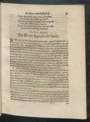 Caput XXXVI. De Aetate Antichristi senilii