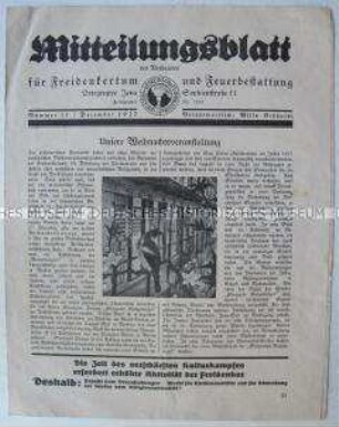 Lokales Mitteilungsblatt des Freidenker-Verbandes über Weihnachten