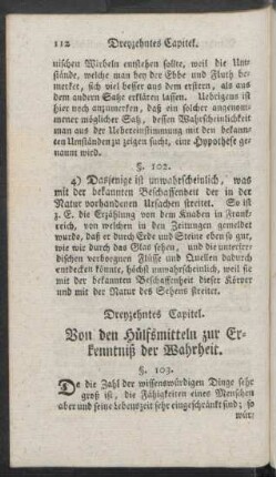 Dreyzehntes Capitel. Von den Hülfsmitteln zur Erkenntniß der Wahrheit