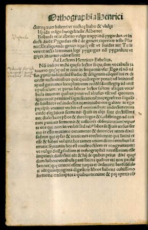 Ad Lectores Henricus Bebelius.