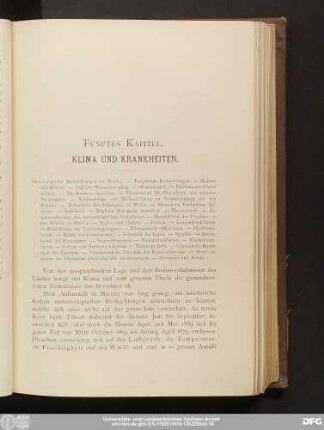Fünftes Kapitel. Klima Und Krankheiten.
