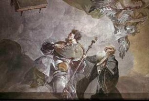 Die Heilige Dreifaltigkeit umgeben von den Heiligen Petrus, Paulus, Benedikt und Koloman sowie Moses und Aaron