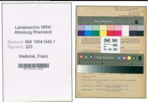 Entnazifizierung Franz Welbrink , geb. 09.08.1913 (Bauleiter)