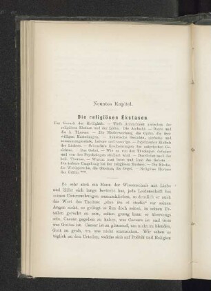 Neuntes Kapitel. Die religiösen Ekstasen.